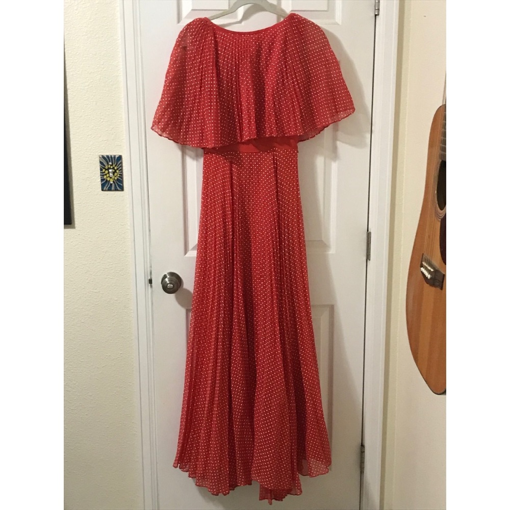 Red Polka Dot Vintage Maxi Dress